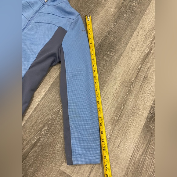 Spyder Womens Speedo Powder Blue Waffle Knit Fleece Zip Jacket Medium - Picture 10 of 15